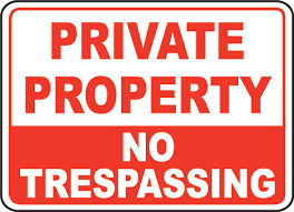 No trespass
